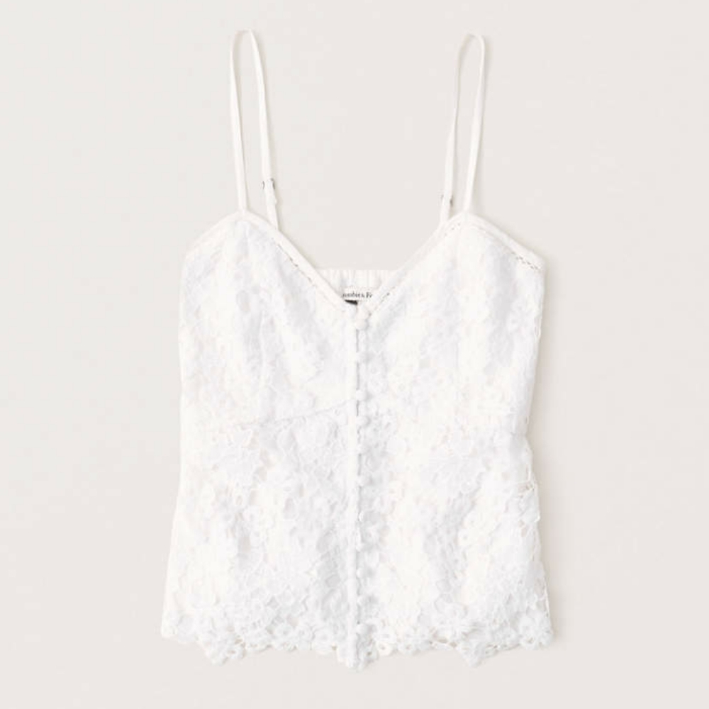 NWT A&F Lace Peplum Cami